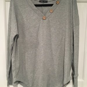 Grey Waffleknit long sleeve - Jenny Boston